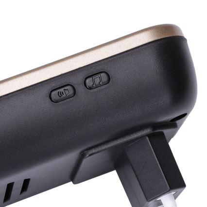 Aigostar - Bežični zvonac za utičnicu 230V/12V IP44 crni