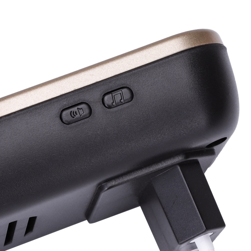 Aigostar - Bežični zvonac za utičnicu 230V/12V IP44 crni