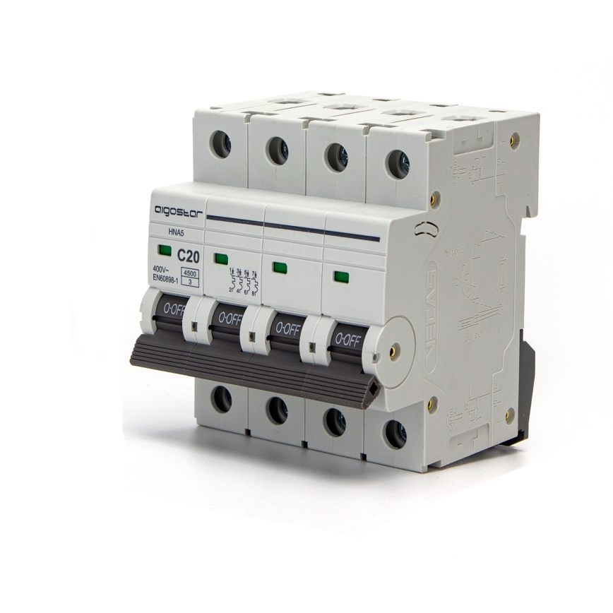 Aigostar - Četverofazni automatski osigurač 4P-20A-C 400V