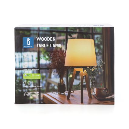 Aigostar - Drvena stolna lampa 1xE27/60W/230V od borovine