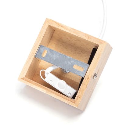 Aigostar - Drveni luster na sajli 1xE27/60W/230V borovina