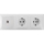 Aigostar - Ethernet utičnica i 2x SCHUKO utičnica s bijelim okvirom