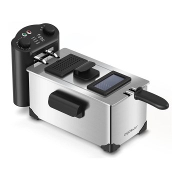 Aigostar - Friteza 2200W/230V 3l crna/mat krom
