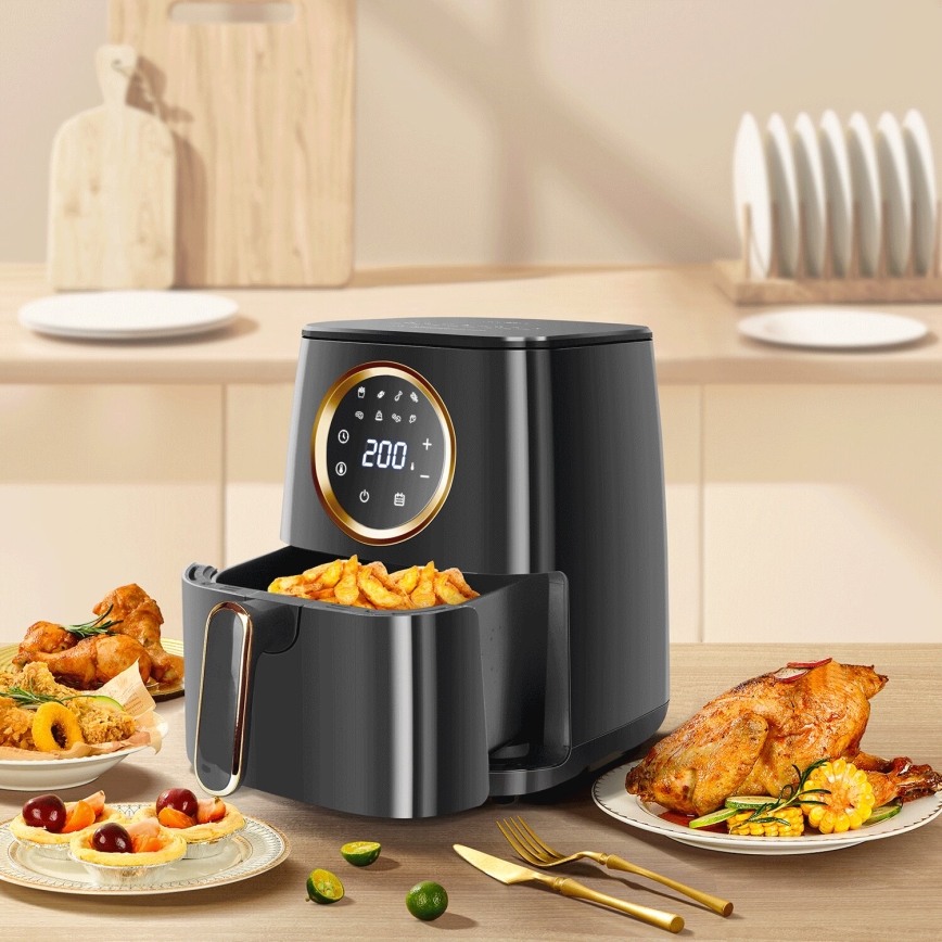 Aigostar - Friteza na vrući zrak 1400W/230V 4,2l crna