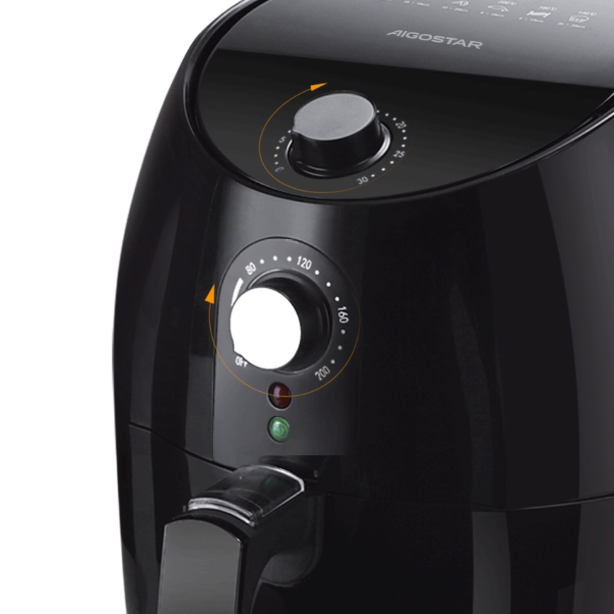 Aigostar - Friteza na vrući zrak 1500W/230V 3,5l crna