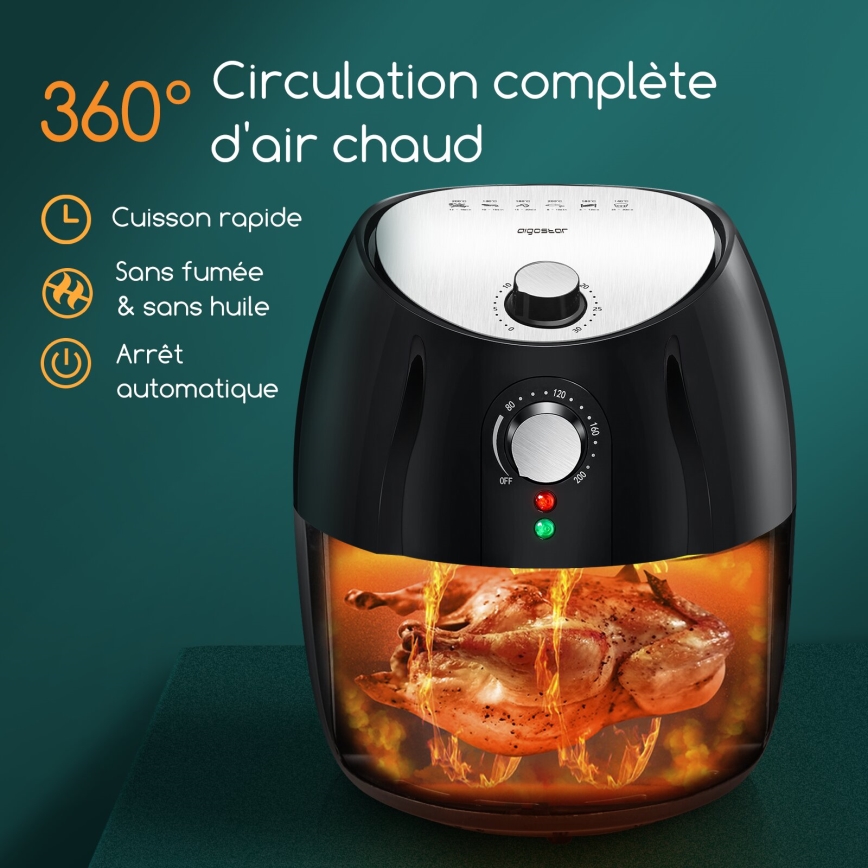 Aigostar - Friteza na vrući zrak 1500W/230V 3,5l crna