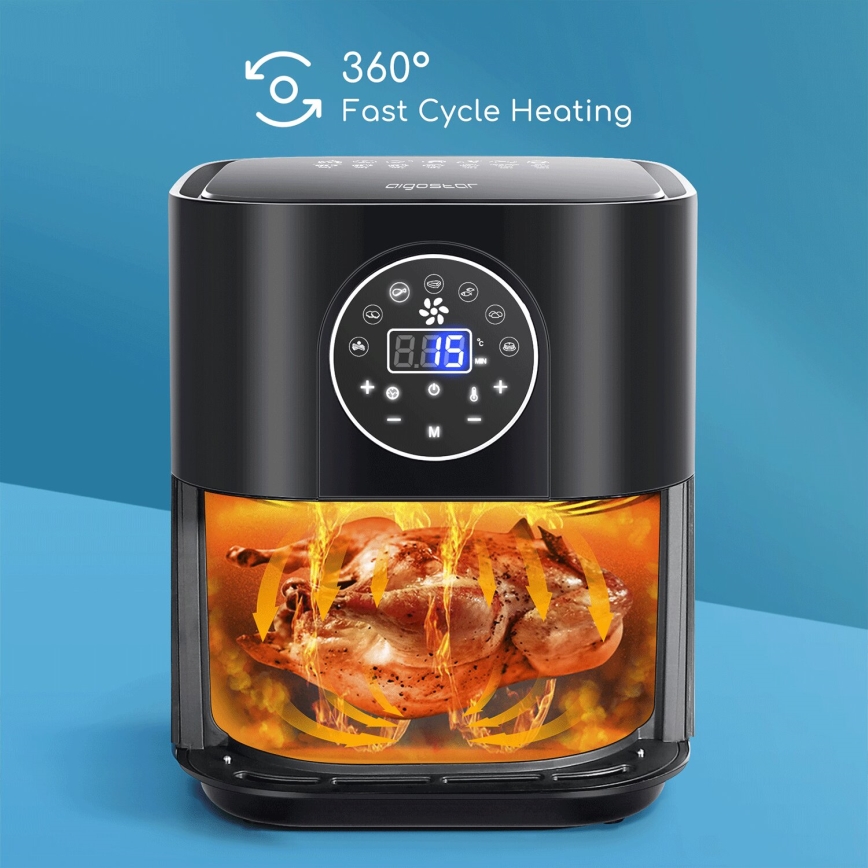 Aigostar - Friteza na vrući zrak 1500W/230V 3,5l crna