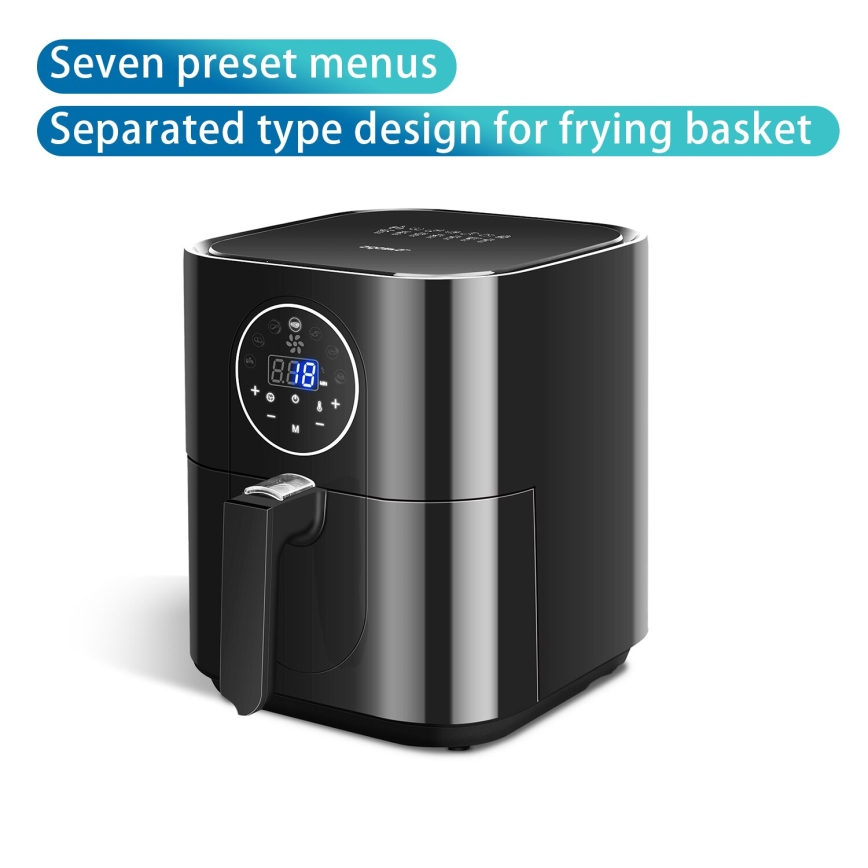Aigostar - Friteza na vrući zrak 1500W/230V 3,5l crna