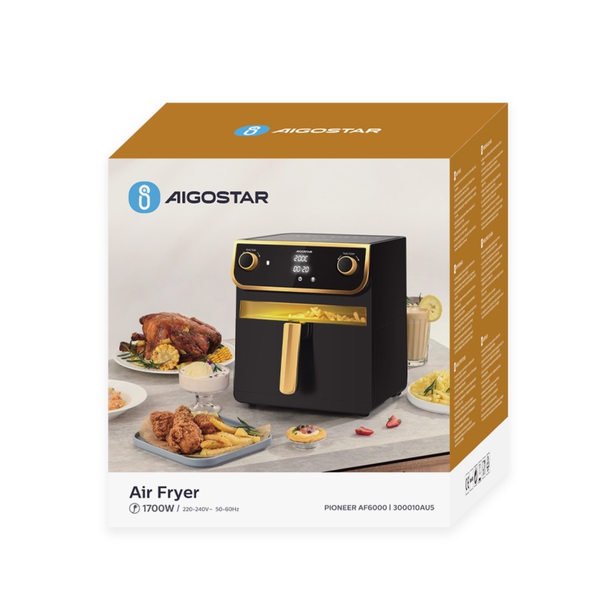 Aigostar - Friteza na vrući zrak 8l 1700W/230V
