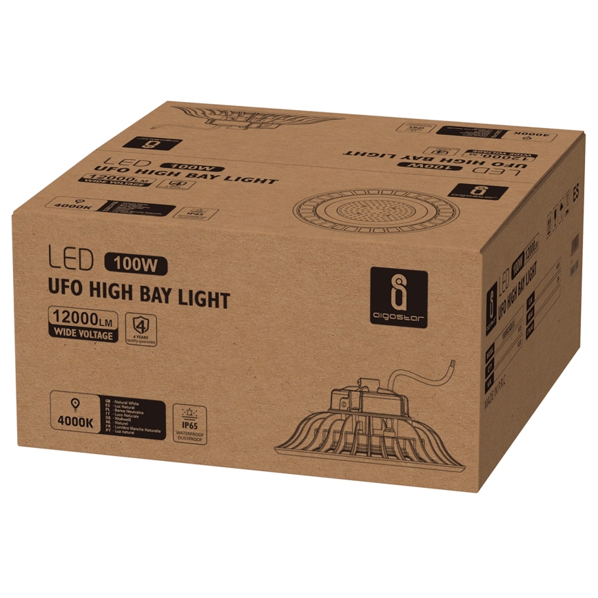 Aigostar - Industrijsko LED rasvjetno tijelo UFO HIGHBAY LED/100W/230V 4000K IP65