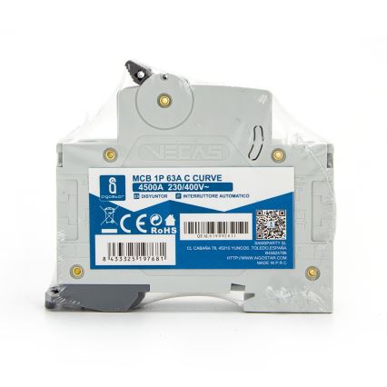 Aigostar - Jednofazni automatski osigurač 1P-63A-C 230-400V