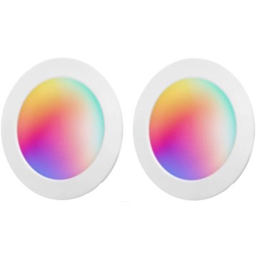 Aigostar - Komplet 2x LED RGBW s mogućnošću prigušivanja ugradna stropna svjetiljka MESH LED/15W/230V 2700K-6500K