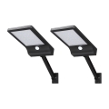 Aigostar - KOMPLET 2x LED solarna ulična svjetiljka sa senzorom LED/3W/3,7V1800 mAh IP44 3000/4000/5000K + daljinski upravljač