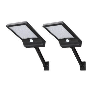 Aigostar - KOMPLET 2x LED solarna ulična svjetiljka sa senzorom LED/3W/3,7V1800 mAh IP44 3000/4000/5000K + daljinski upravljač