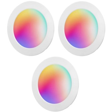 Aigostar - Komplet 3x LED RGBW prigušivo ugradno stropno svjetlo MESH LED/15W/230V 2700K-6500K Ø17 cm