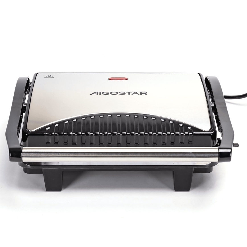 Aigostar - Kontaktni roštilj 1000W/230V crna/mat krom