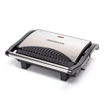 Aigostar - Kontaktni roštilj 1000W/230V crna/mat krom