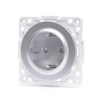 Aigostar - Kućna SCHUKO utičnica bez okvira 250V/16A, srebrna