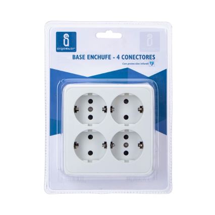 Aigostar - Kućna utičnica 4x SCHUKO 250 V / 16 A