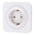 Aigostar - Kućna utičnica s okvirom SCHUKO 250V/16A bijela
