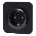 Aigostar - kućna utičnica s okvirom SCHUKO 250V/16A, crna