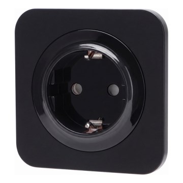 Aigostar - kućna utičnica s okvirom SCHUKO 250V/16A, crna
