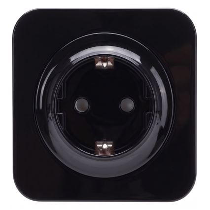 Aigostar - kućna utičnica s okvirom SCHUKO 250V/16A, crna