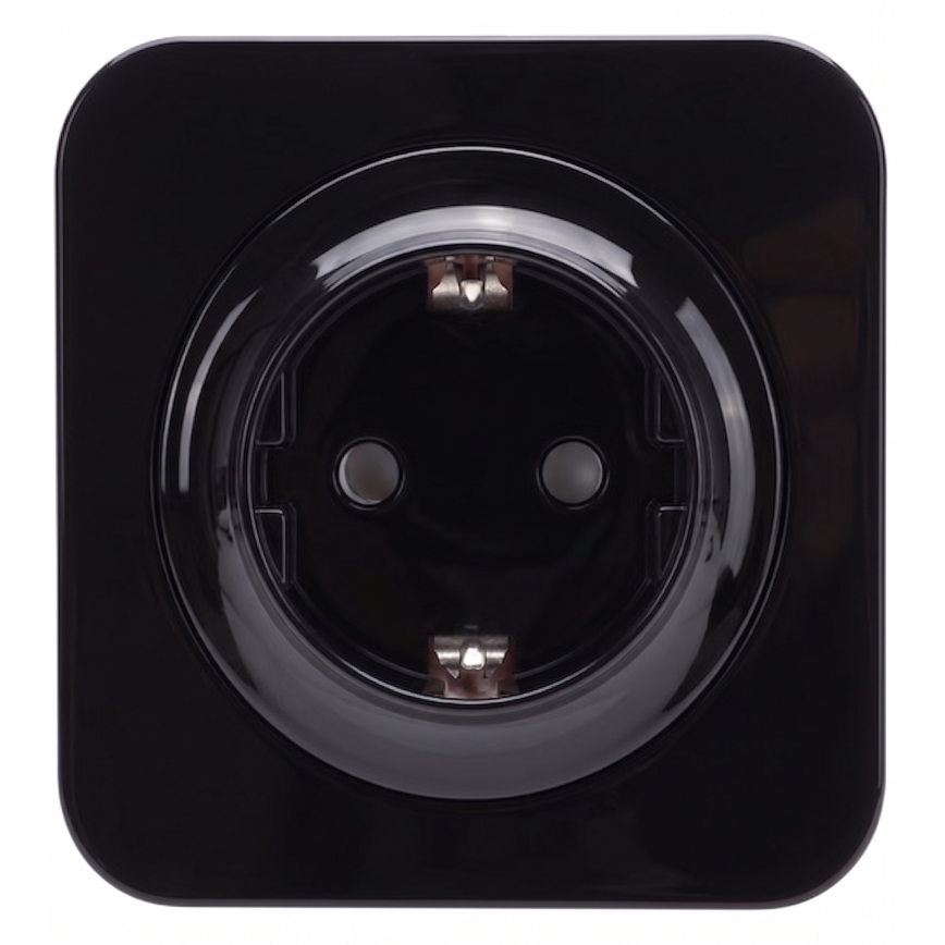 Aigostar - kućna utičnica s okvirom SCHUKO 250V/16A, crna
