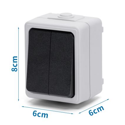 Aigostar - Kućni izmjenični prekidač 250V/10A IP54
