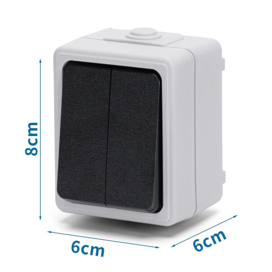 Aigostar - Kućni izmjenični prekidač 250V/10A IP54