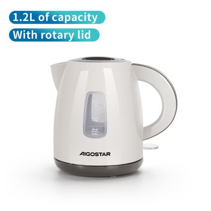 Aigostar - Kuhalo za vodu 1,2l 2200W/230V bež