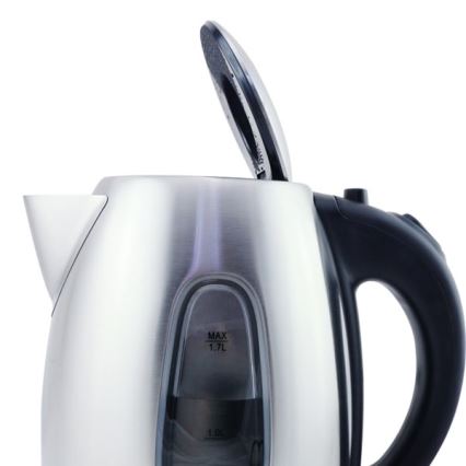 Aigostar - Kuhalo za vodu 1,7 l 2200W/230V mat krom/crna