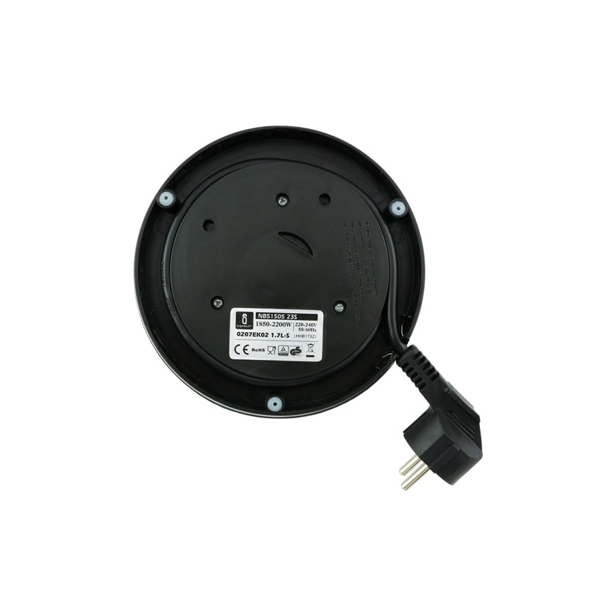 Aigostar - Kuhalo za vodu 1,7 l 2200W/230V mat krom/crna
