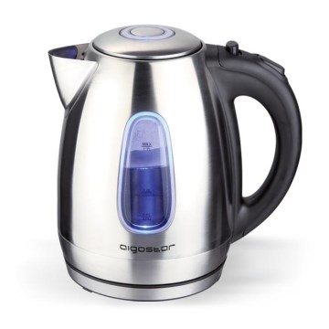 Aigostar - Kuhalo za vodu 1,7 l 2200W/230V mat krom/crna