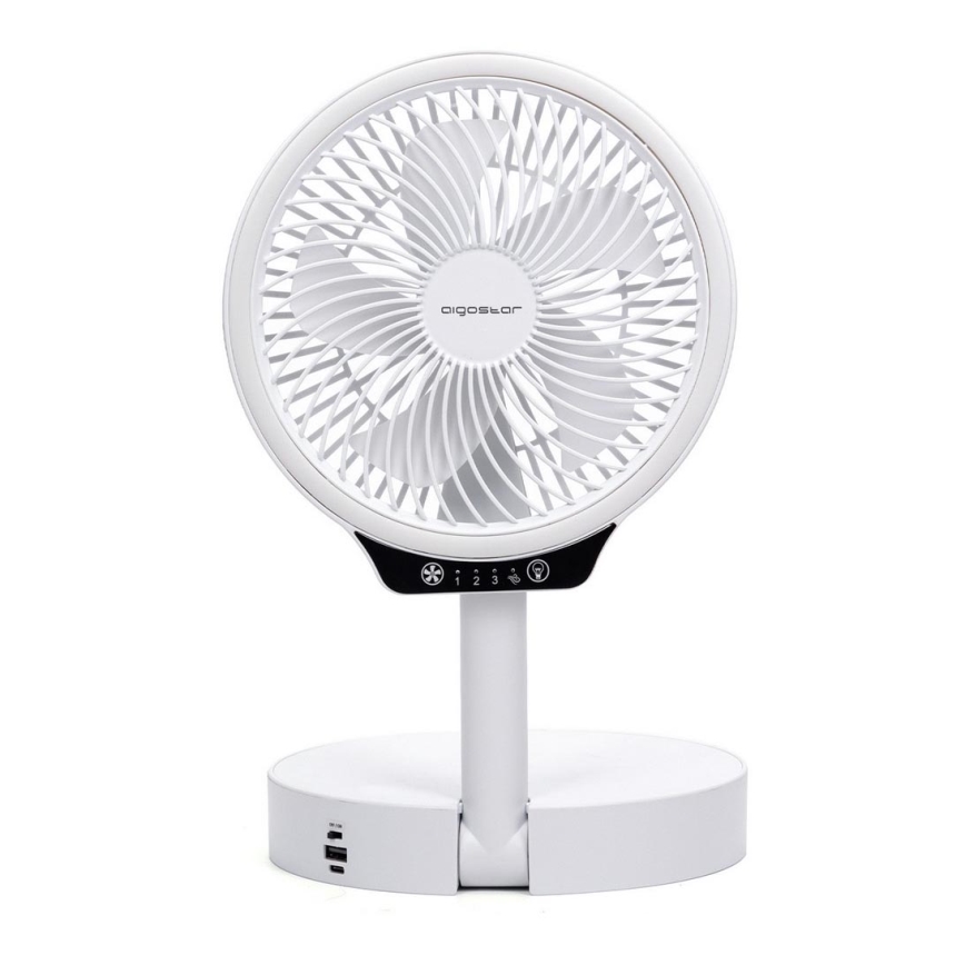 Aigostar - LED Bežični sklopivi ventilator s USB priključkom 6,5W/5V