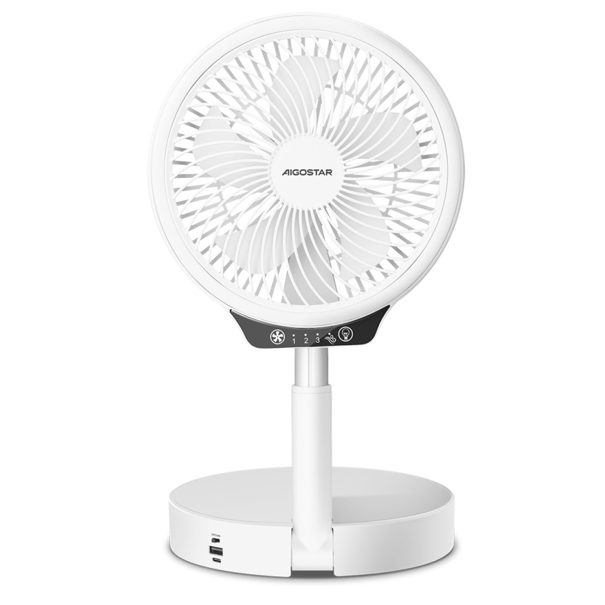 Aigostar - LED Bežični sklopivi ventilator s USB priključkom 6,5W/5V