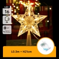 Aigostar - LED božićna dekoracija 16xLED/3xAA topla bijela zvijezda