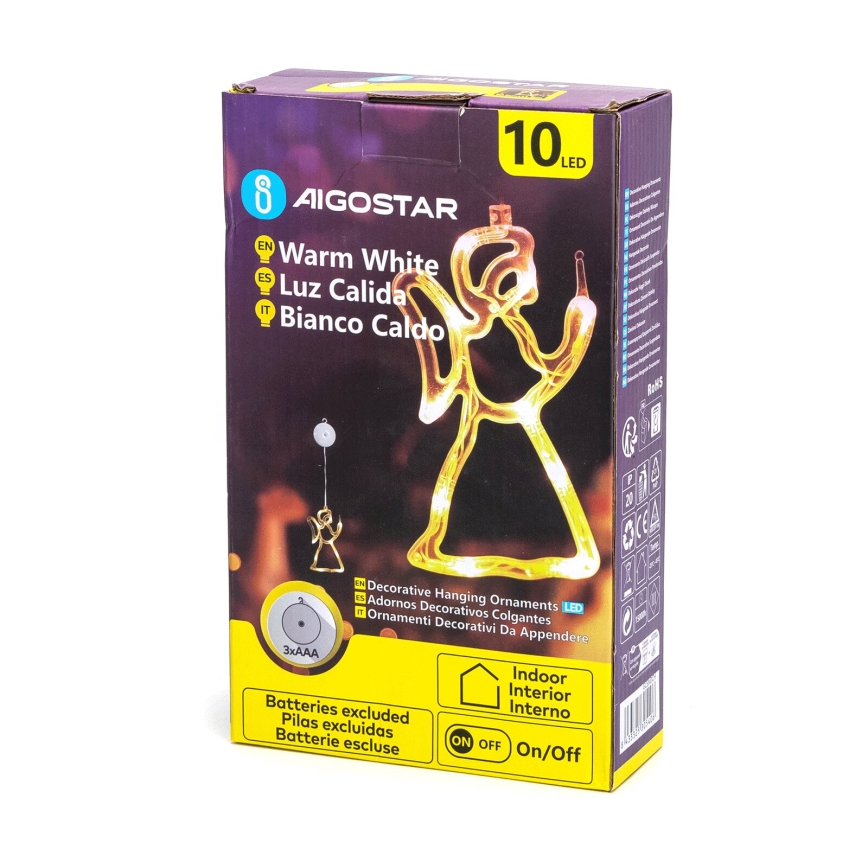 Aigostar - LED Božićna dekoracija LED/3xAAA anđeo 21 cm