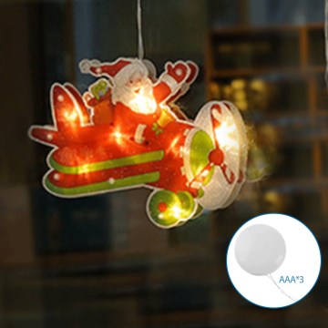 Aigostar - LED Božićna dekoracija LED/3xAAA božićni avion 17 cm
