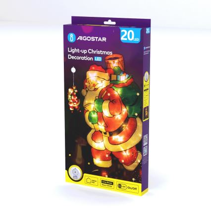 Aigostar - LED Božićna dekoracija LED/3xAAA Djed Mraz 45 cm