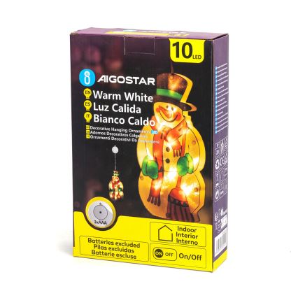 Aigostar - LED Božićna dekoracija LED/3xAAA snjegović 25 cm