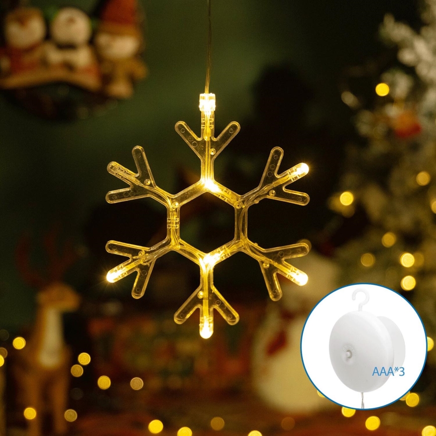 Aigostar - LED Božićna dekoracija LED/3xAAA topla bijela pahuljica 19cm
