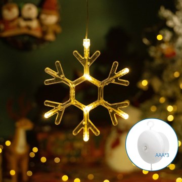 Aigostar - LED Božićna dekoracija LED/3xAAA toplo bijela pahuljica 19 cm