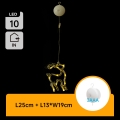 Aigostar - LED božićna dekoracija, sob, 10x LED / 3x AAA, 19 cm