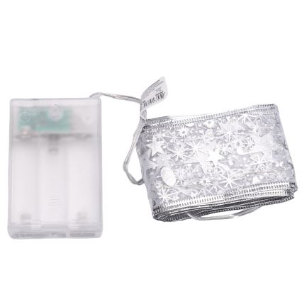 Aigostar - Božićna LED girlanda 50xLED/3xAA 5 m topla bijela srebrna