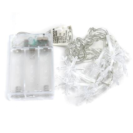 Aigostar - LED Božićna svjetlosna girlanda 20xLED/3xAA 3,3m pahuljice