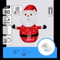 Aigostar - LED božićna vanjska dekoracija 50xLED/3xAA 0,7m IP44 hladno bijela Santa Claus