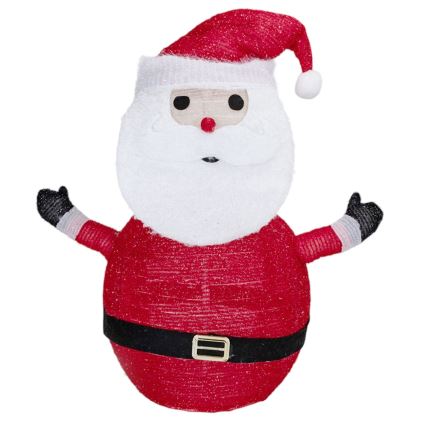 Aigostar - LED božićna vanjska dekoracija 50xLED/3xAA 0,7m IP44 hladno bijela Santa Claus