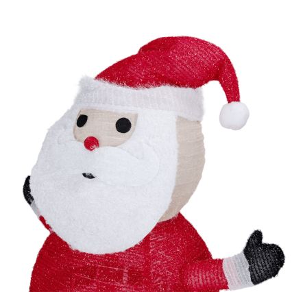 Aigostar - LED božićna vanjska dekoracija 50xLED/3xAA 0,7m IP44 hladno bijela Santa Claus