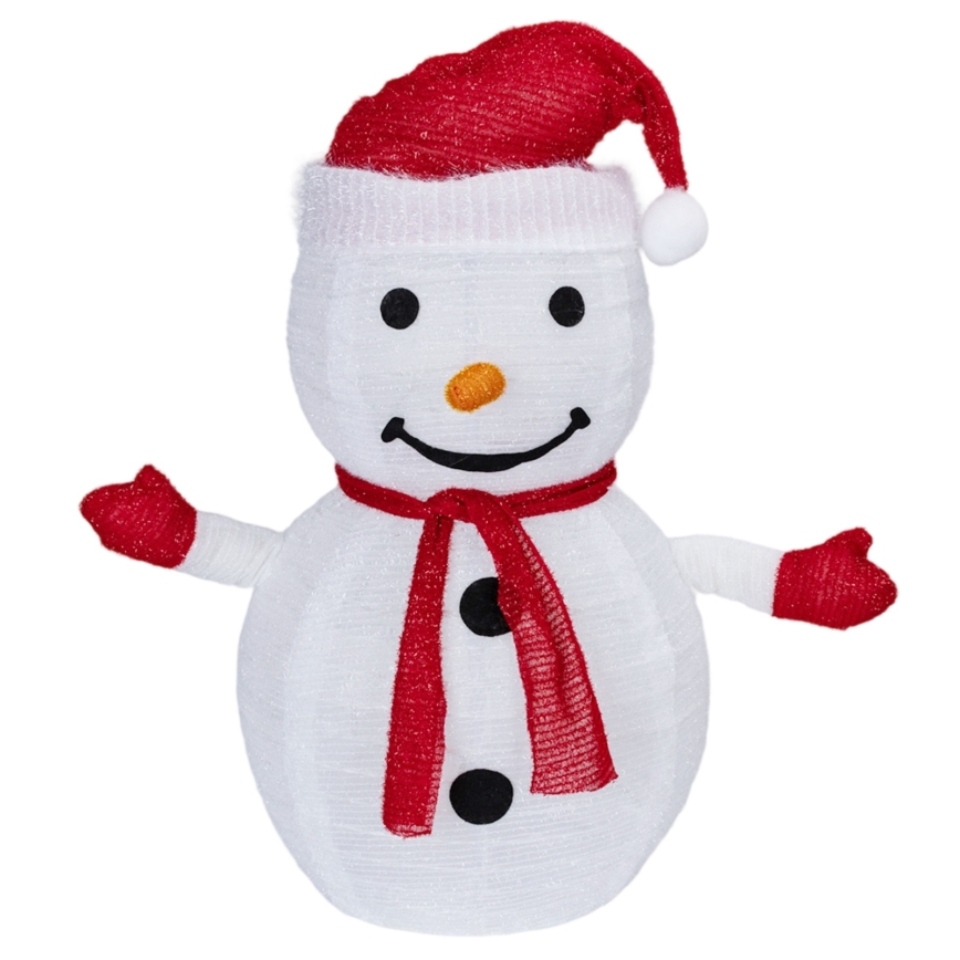 Aigostar - LED božićna vanjska dekoracija 50xLED/3xAA 0,7m IP44 snjegović + daljinski upravljač